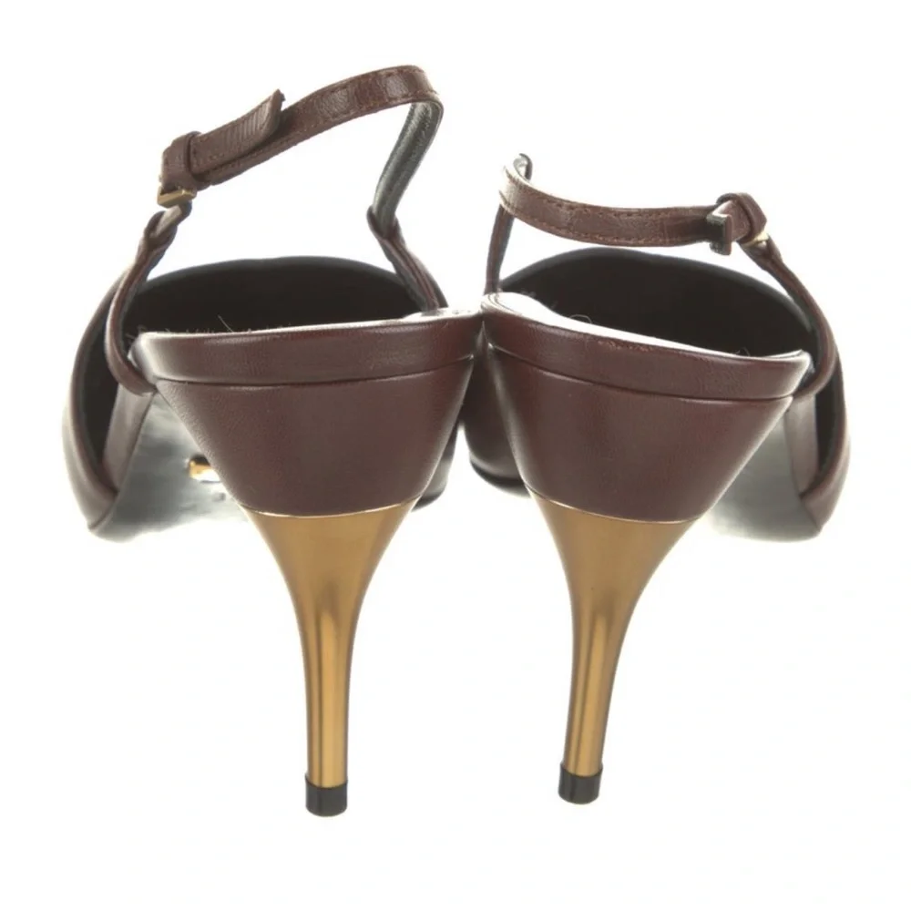 Gucci Leather Slingback Heels - Picture 4 of 5